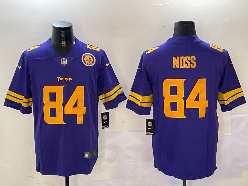 Men Minnesota Vikings #84 Moss Purple Second generation 2024 Nike Limited NFL Jersey style 6